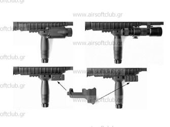 GG&G Offset Tactical Rail For Flashlight or Laser